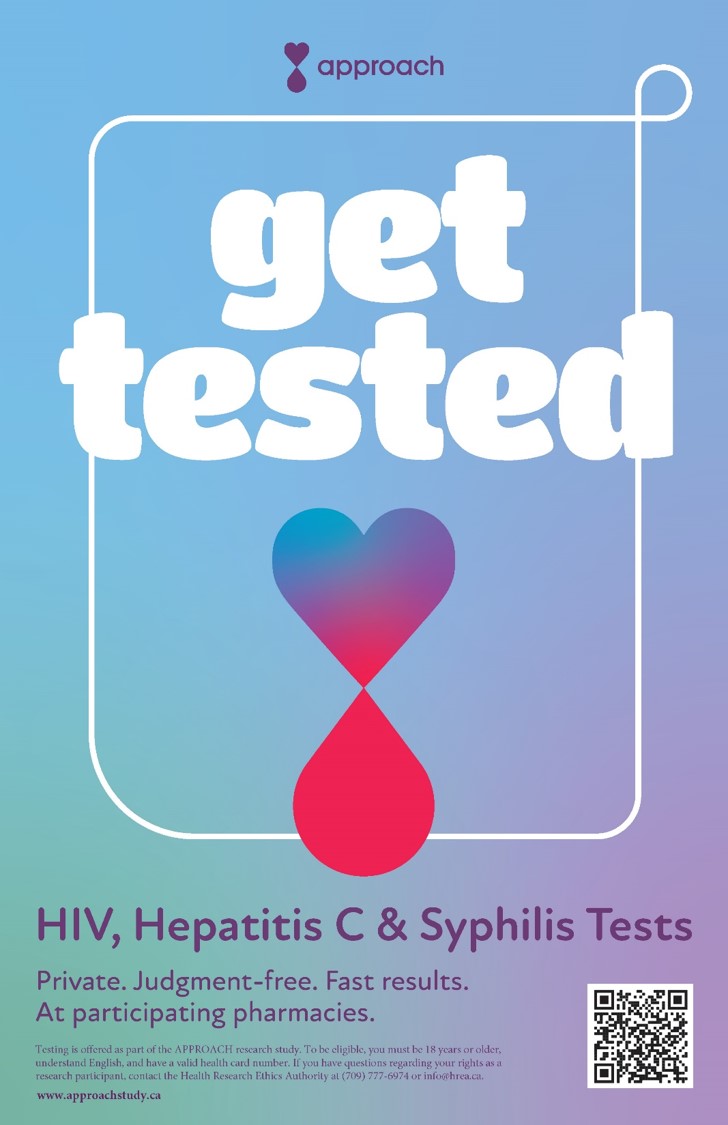 Get Tested - Heart - Poster to advertise getting tested for sexually transmitted diseases.